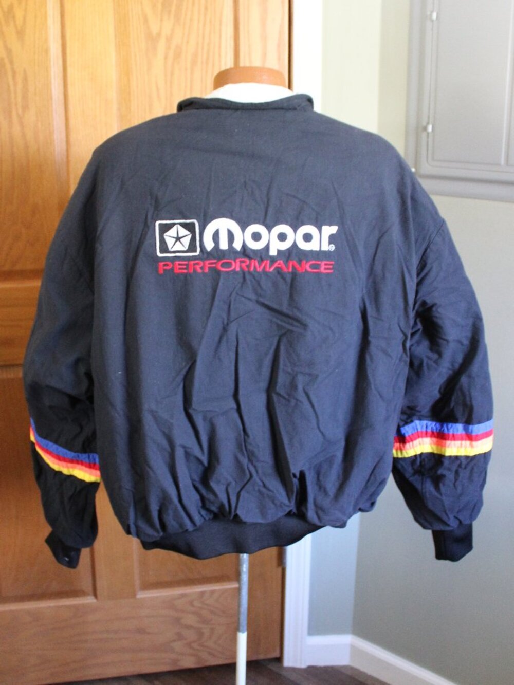 Vtg 90's Mopar Performance Team Racing Reversible Men's Bomber Jacket XXXL 3XL